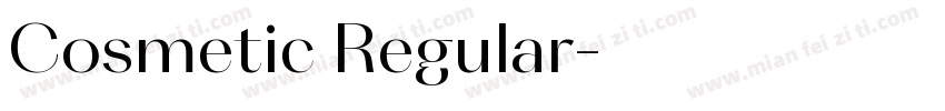 Cosmetic Regular字体转换
